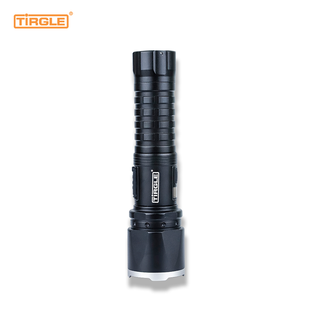 HL-5011 Four-speed switch aluminium alloy telescopic dimming multi-function Type-C rechargeable emergency rechargeable treasure power display torch