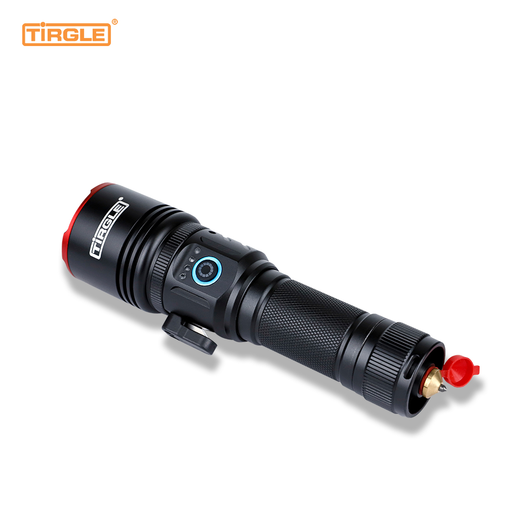 HL-5003  White laser retractable focusing USB quick-charge portable night outdoor household flashlight waterproof telescopic focusing