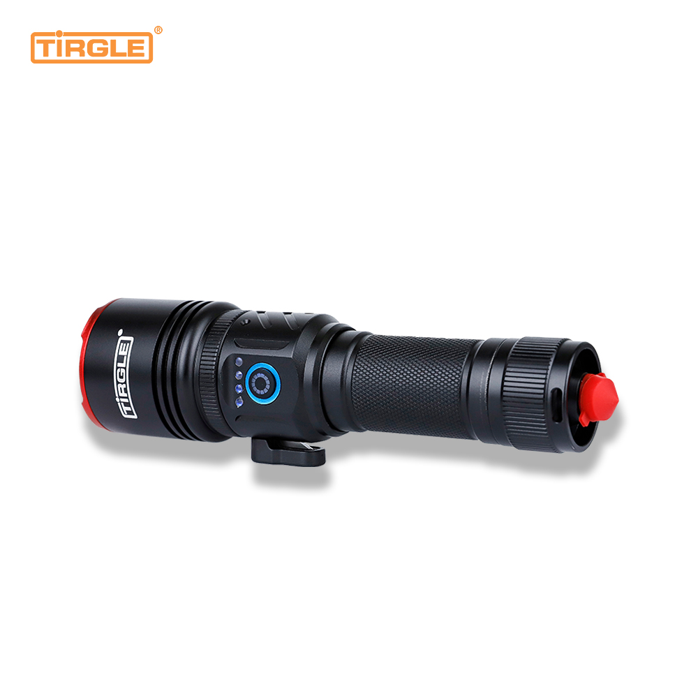 HL-5003  White laser retractable focusing USB quick-charge portable night outdoor household flashlight waterproof telescopic focusing