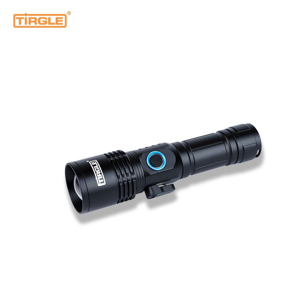 HL-5010Pro 3-speed open light aluminium alloy flashlightSafety hammerRope cutterTelescopic focusType-C fast charging USB to charge mobile phoneWaterproof torch