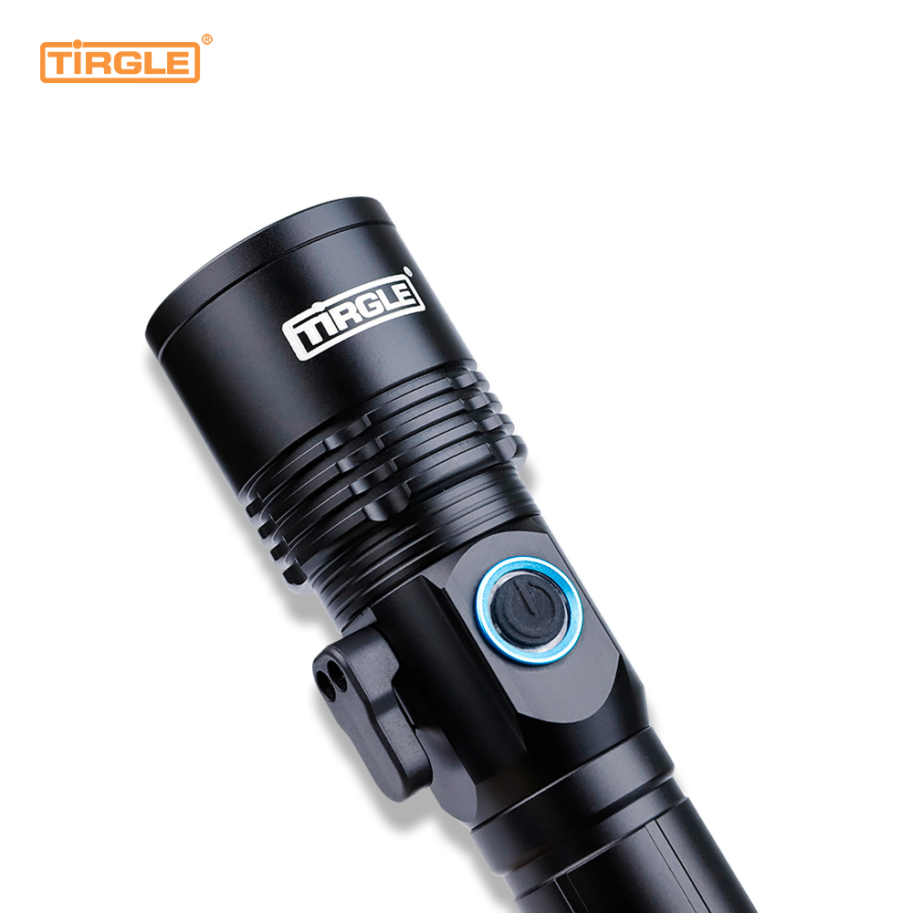 HL-5010Pro 3-speed open light aluminium alloy flashlightSafety hammerRope cutterTelescopic focusType-C fast charging USB to charge mobile phoneWaterproof torch